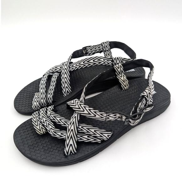 Chaco Z2 Classic Sport Sandal Women's Black Cream Chevron Size US8 EU39 - Picture 1 of 10